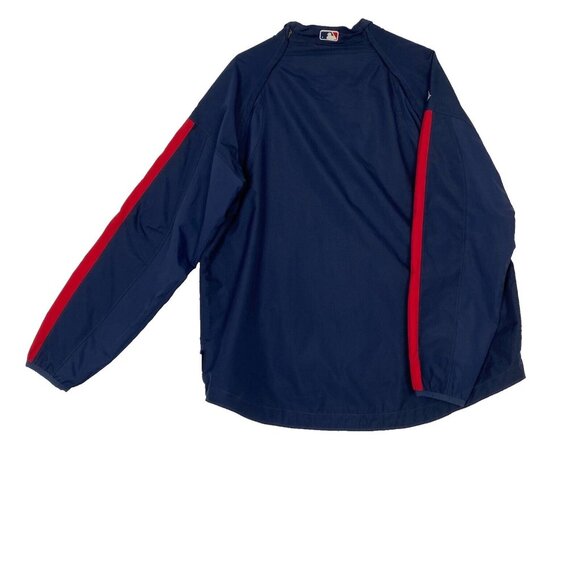 Boston Red Sox Jacket Mens Size L Blue Majestic Cool Base Windbreaker MLB - Picture 2 of 16